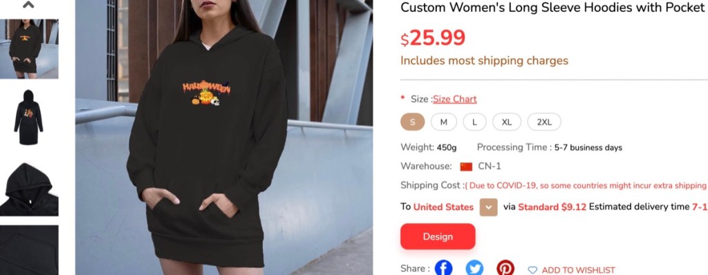 ThisNew custom hoodie dress print-on-demand supplier