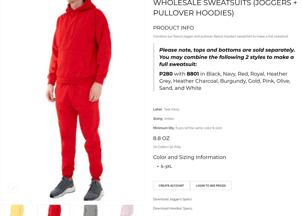 Three Layer wholesale blank sweatsuit & jogger set supplier