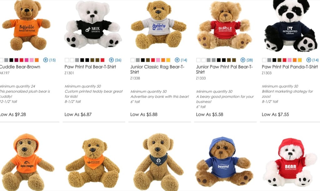 Totally Promotional custom stuffed animal & plush toy print-on-demand company