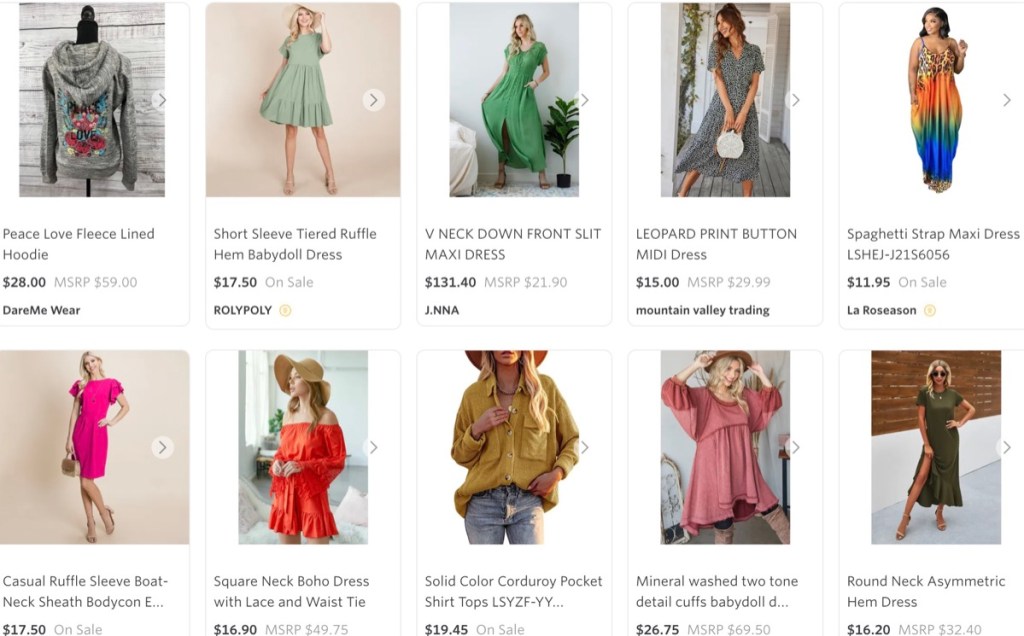 Tundra boutique fashion clothing wholesale supplier with no seller's permit required