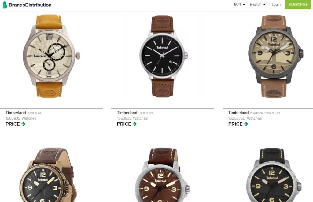 Watches dropshipping products on Brands Distribution