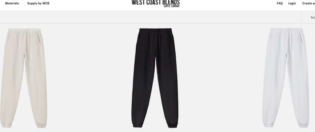 West Coast Blends custom pants manufacturers in the USA