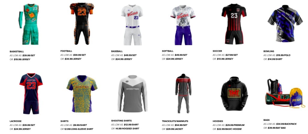 Wooter Apparel sports jersey & team uniform wholesaler