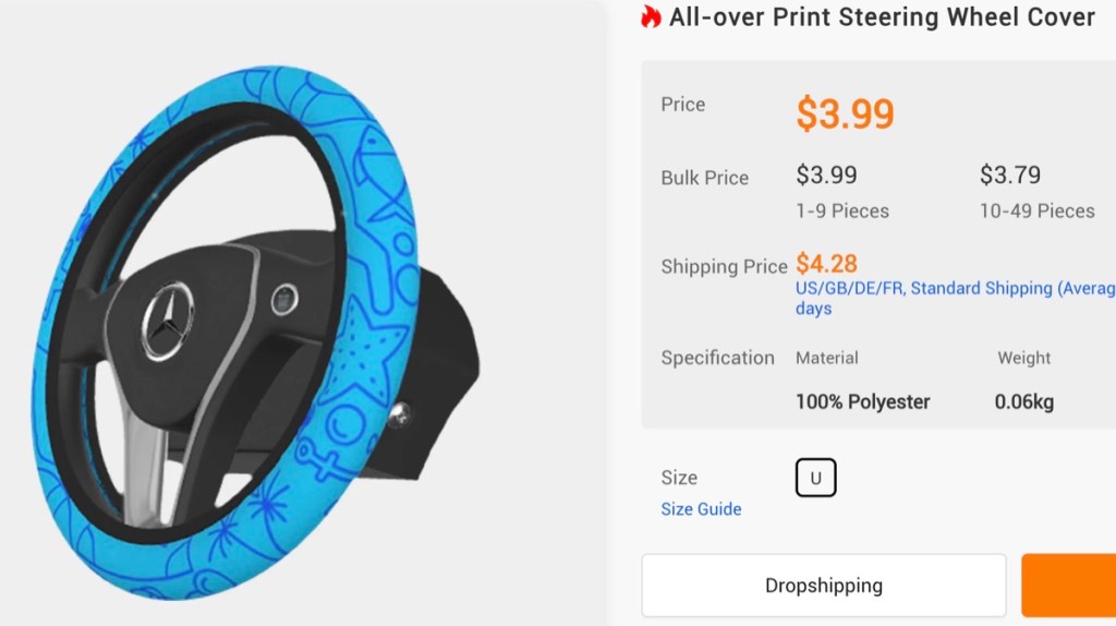 Yoycol custom car steering wheel cover print-on-demand supplier