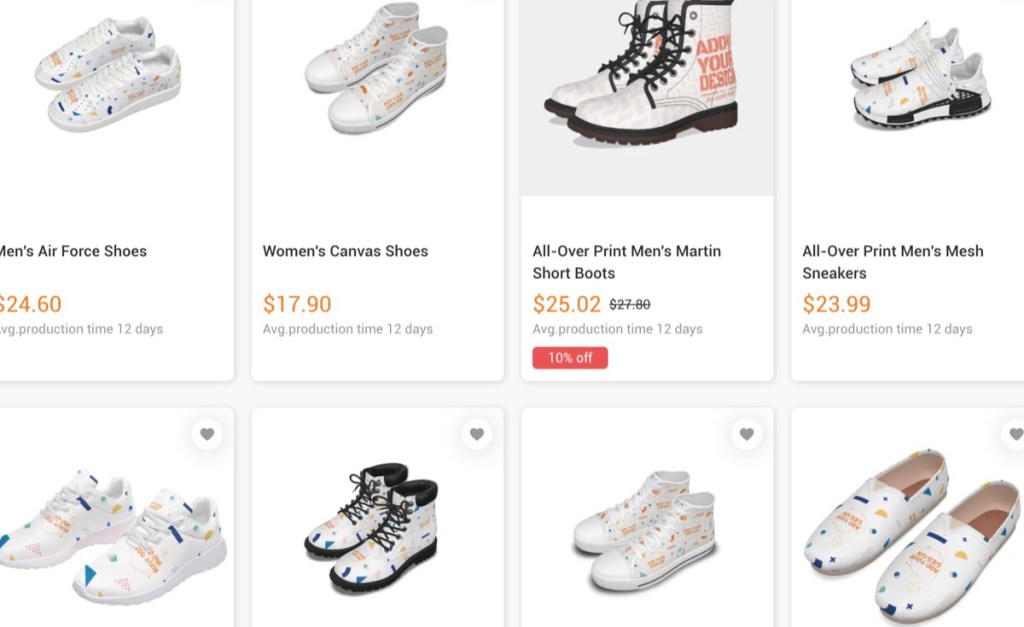 Yoycol shoes & sneakers print-on-demand suppliers for Shopify